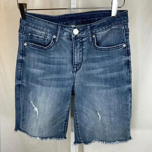 Seven7 Sunset Bermuda Size 4 Shorts Jean Jorts Denim Blue Women Casual Distresse